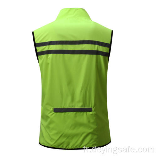 Gilet de cyclisme de sécurité réfléchissant pour hommes